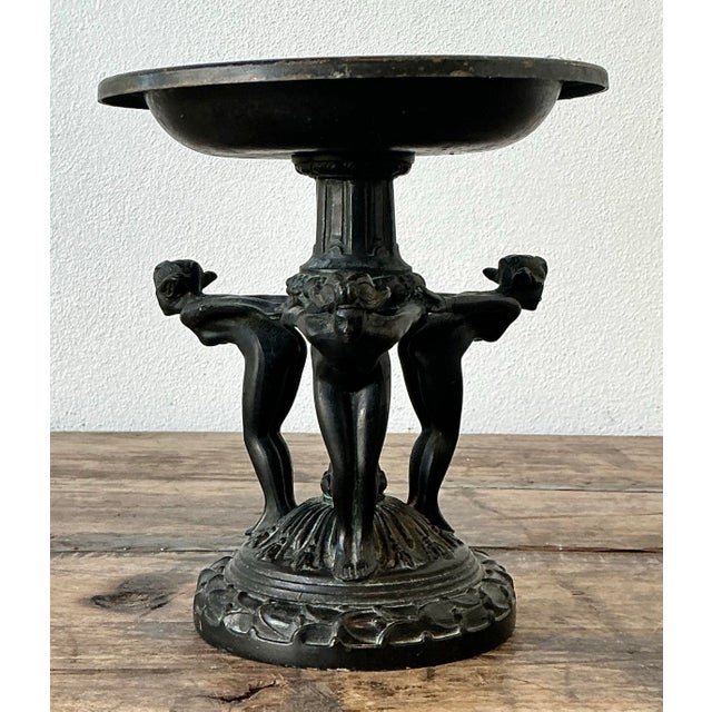 Vintage Neoclassical Three Graces Compote For Sale - Image 9 of 12