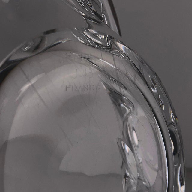 Vintage Crystal Glass Bowl, France, 1970s For Sale - Image 6 of 9