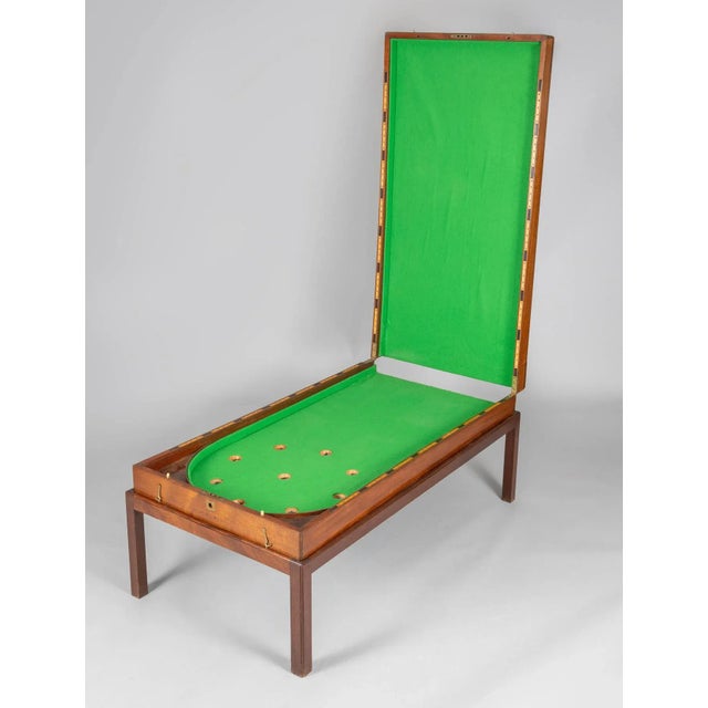 Late 19th Century Antique Mahogany Bagatelle Game Box Coffee Table For Sale - Image 5 of 11