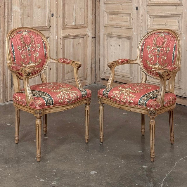 Set of 8 French Louis XVI Fruitwood Dining Chairs Includes 2 Armchairs For Sale In Dallas - Image 6 of 18