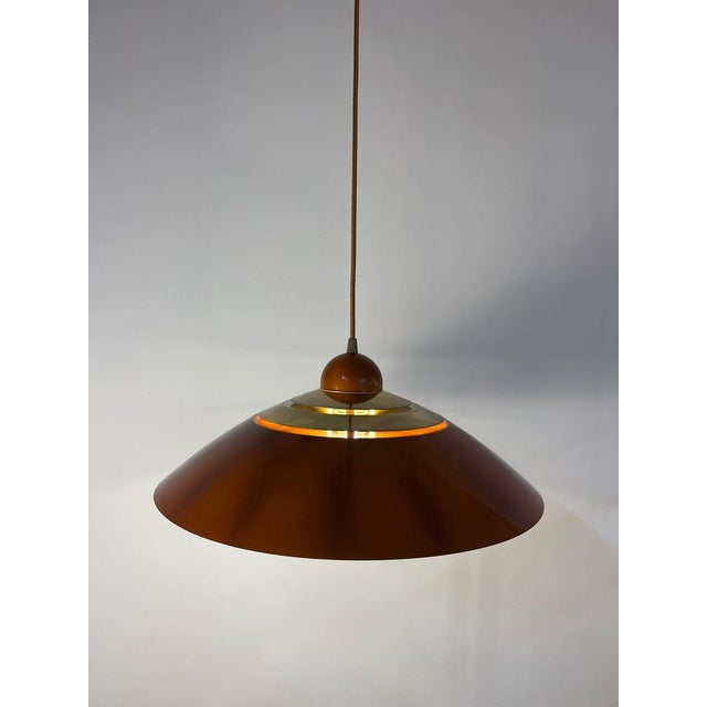 Hanging Lamp in Brass, Belgium For Sale - Image 3 of 11