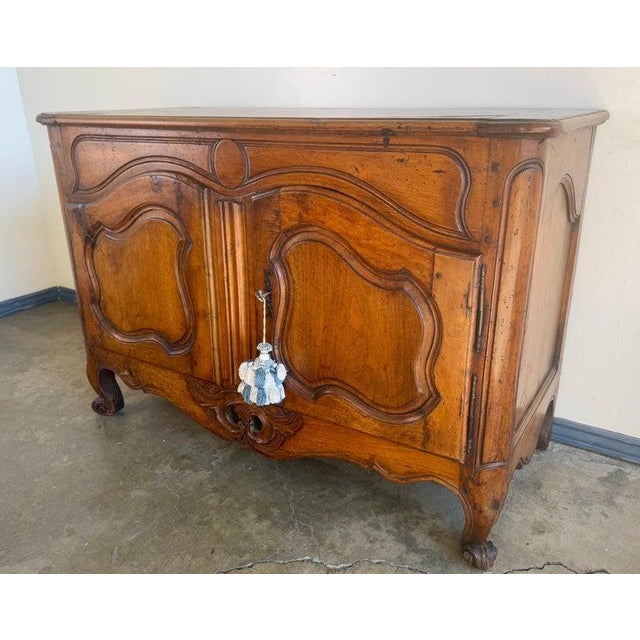 French Provincial 18th Century French Provincial Buffet, Solid Walnut, Louis XV Style For Sale - Image 3 of 18