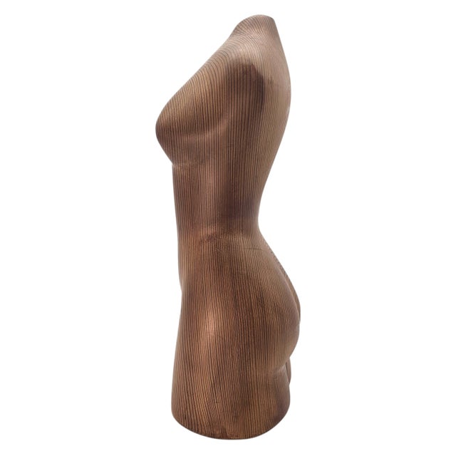 Robert Buckland Carved Wood Female Torso Sculpture, American Studio Art, 20.5" For Sale - Image 4 of 16
