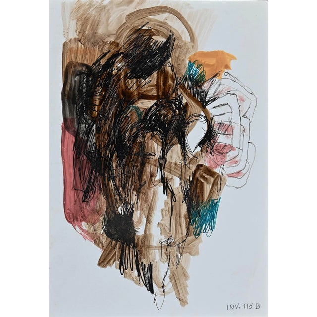 Abstract Composition is an original Contemporary Artwork realized in the Second half of the 20th Century. Mixed Media on...