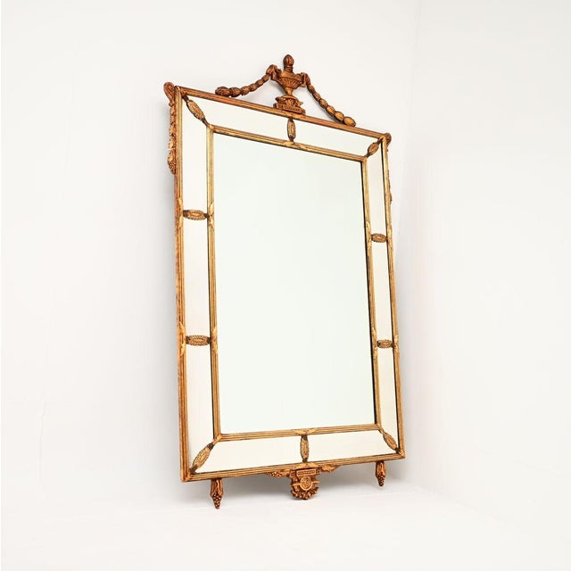 Antique Adam Giltwood Mirror, 1950 For Sale - Image 9 of 9