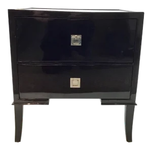 Modern Regina Andrew Drop Front Metallic Bronze Lacquer Nightstand