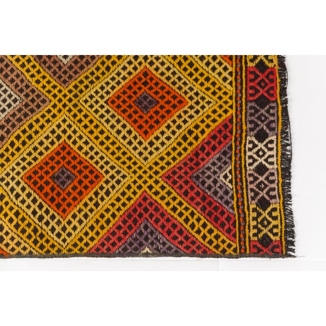 Vintage Antique Geometric Runner For Sale - Image 4 of 6