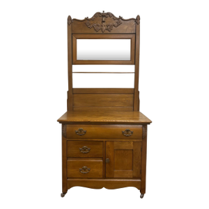 Vintage Tipp Furniture Co Victorian Eastlake Style Washstand Commode With Mirror