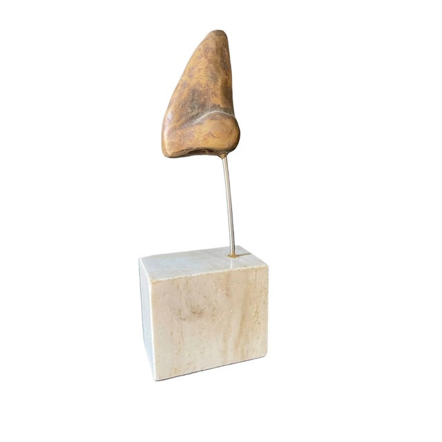 Bronze Vintage Italian Surrealist Bronze Sculpture of Dantes Nose For Sale - Image 8 of 8