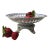 19th Century French Imari Porcelain Reticulated Compote, Hand-Painted For Sale