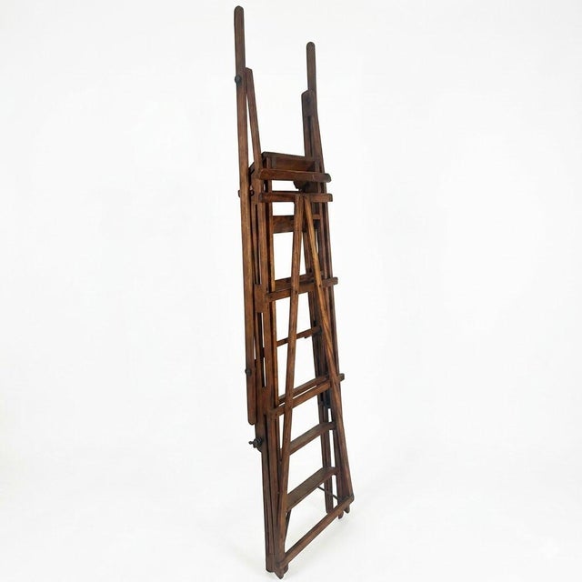 Late 19th Century Magnificent Victorian Architectural a-Frame Ladder, Presentation & Showroom Display Model - 1 Piece For Sale - Image 9 of 12