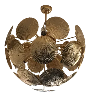 Italian Hammer Brass Sputnik Chandelier