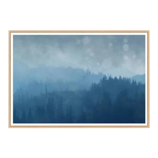 "Bleuth" Contemporary Reproduction Print by Karen Thom, Framed 48 X 32 Inches For Sale