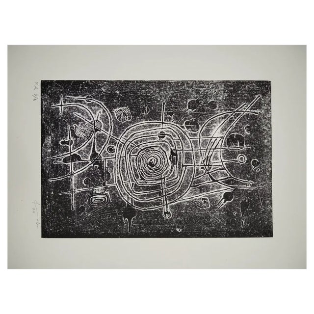Will Faber, Night Labyrinth, 1974, Linocut For Sale
