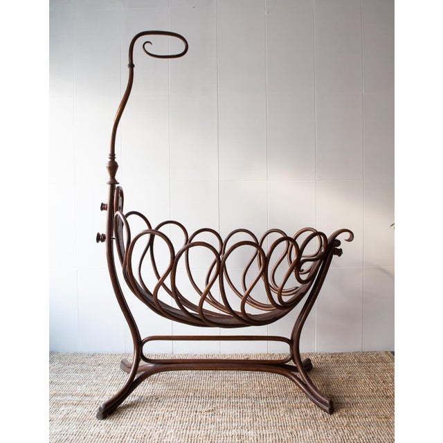 Child Cradle by Jacob & Josef Kohn for Thonet, 1895 For Sale - Image 10 of 12