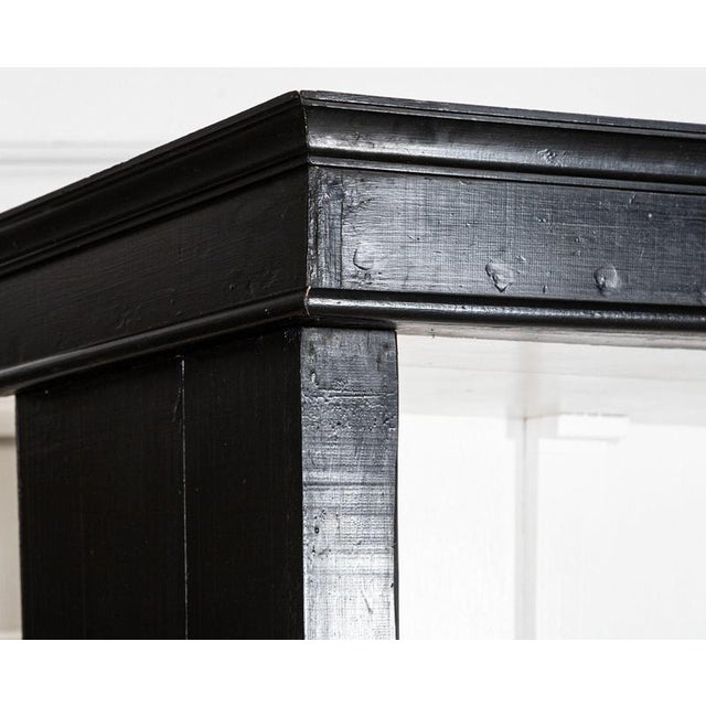 Brown Antique French Ebonised Pine Bookcase, 1900 For Sale - Image 8 of 14