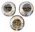 Wall Clock with Barometer and Thermometer by Andreas Mikkelsen for Georg Jensen, 1980s, Set of 3 For Sale