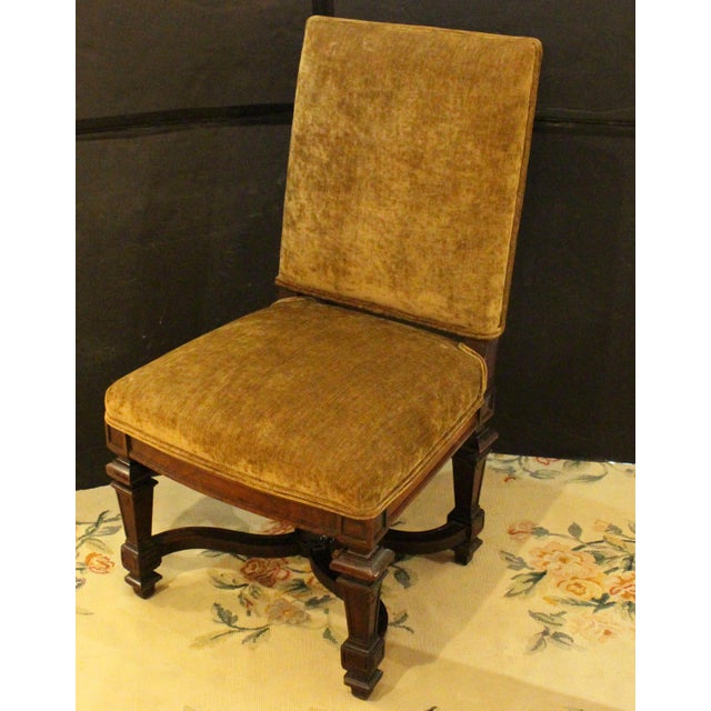 Louis XIV style set of 4 Continental Side Chairs, late 19th century. Superb construction - bold, sturdy & stout. Original...