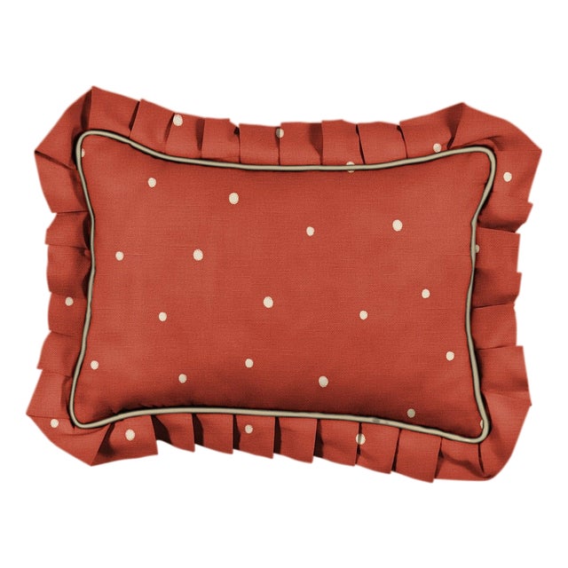 Red Velvet Dolce Daisies Cushion by Ceraudo For Sale