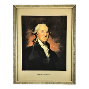 Offset Lithography Print of George Washington by Gilbert Stuart