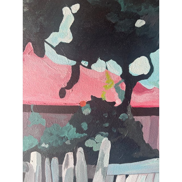 Vintage Landscape Painting by Haitian Artist Phillip “Fillmore” Outten For Sale - Image 4 of 8