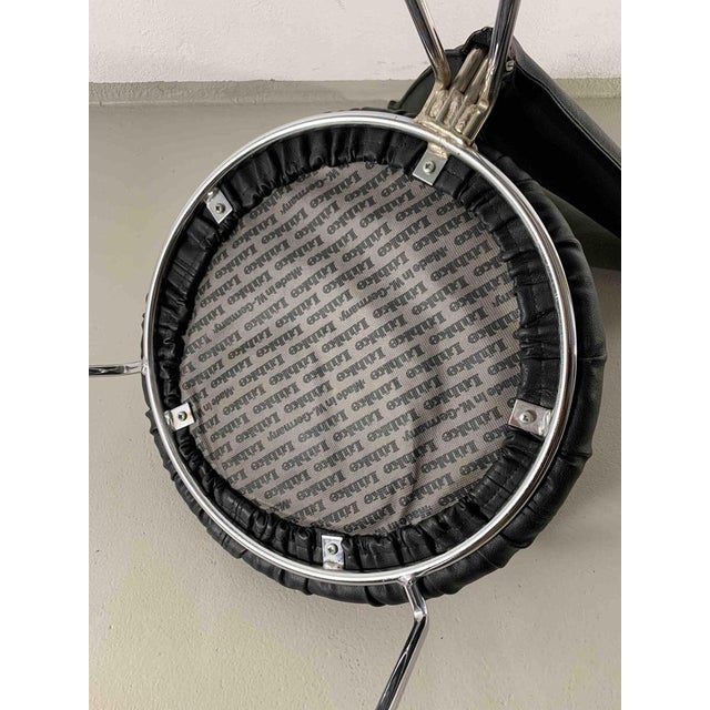 Black Leatherette Metal Chairs from Lubke, 1990s, Set of 6 For Sale - Image 12 of 14