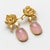 Lotus Rose Quartz Drop Earrings. Natural Rose Quartz Lotus Flower Drop Earrings. Inspired by the graceful bloom of a lotus...