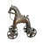 Antique bronze toy horse on wheels from India. Circa mid 1800's.