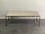 Metal Narrow 'Diagramme' Iron and Travertine Coffee Table by Design Frères For Sale - Image 7 of 7