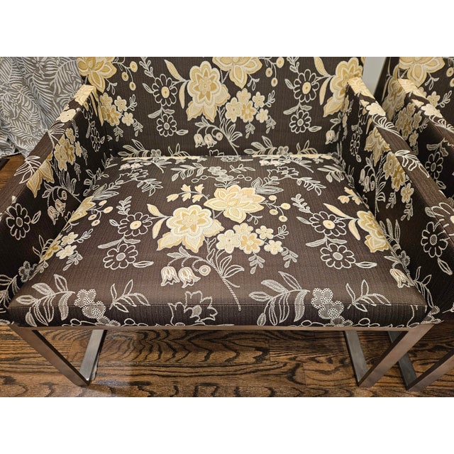 Pair of Fabien Baron for Berhardt Design b.3 Lounge Chairs For Sale - Image 9 of 13