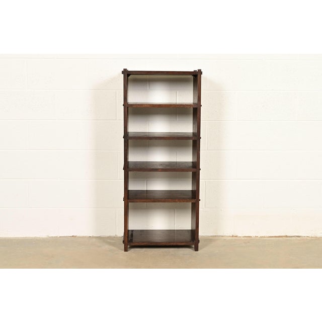 Mission Stickley Brothers Style Antique Mission Oak Arts & Crafts Bookcase or Magazine Rack, Circa 1910 For Sale - Image 3 of 12