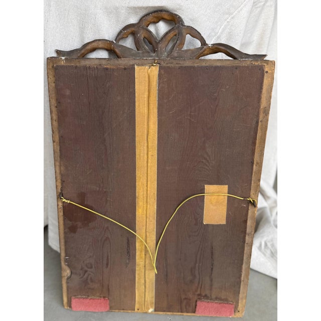 French 18th Century French Gilded Marriage Mirror in Napoleon III Style For Sale - Image 3 of 5