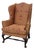 Late 20th Century Kittinger Colonial Williamsburg Mahogany Wing Back Chair Cw-44 For Sale
