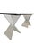 This "Lion in Frost" style table is sturdy and substantial. The top is 1.25" thick tempered glass. The "butterfly" X base...