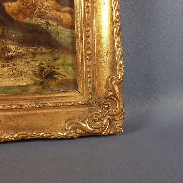 Ecstasy Figures Angels, 1800s, Oil on Panel and Wood, Framed For Sale - Image 10 of 14