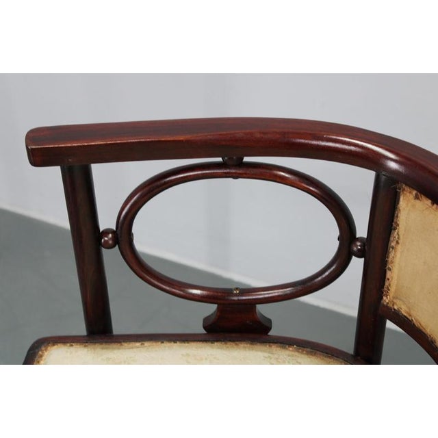 Black Art Nouveau Fledermaus Armchair attributed to Josef Hoffmann for Fischel, 1890s For Sale - Image 8 of 17