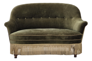 Danish 2-Seater Sofa in Green Furniture Velour, 1960s