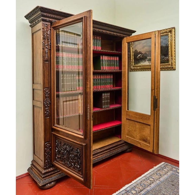 19th Century Renaissance Oak Bookcase For Sale - Image 12 of 13