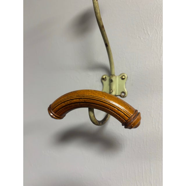 Brown Vintage French Wall Mounted Coat and Hat Hook For Sale - Image 8 of 10