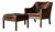 Set of Vintage Danish Modern Leather Model 2207 Lounge Chair and Ottoman by Børge Mogensen for Fredericia, 1960s For Sale