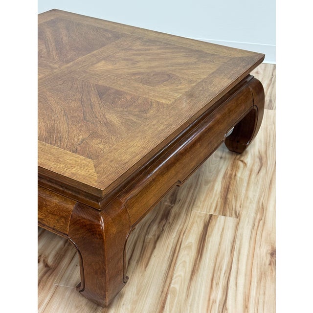 Brown Vintage Thomasville Ming Leg Wood Coffee Table For Sale - Image 8 of 11