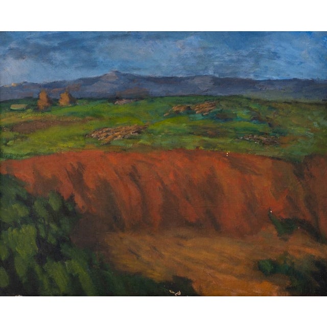 Marco Aurelio Tricca (American, 1880-1969), Pastoral Landscape Scene, Oil on Canvas mounted on Board, 1929, signed and...