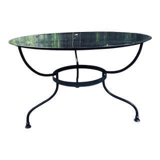 European Rustic Boho Iron Garden Table For Sale
