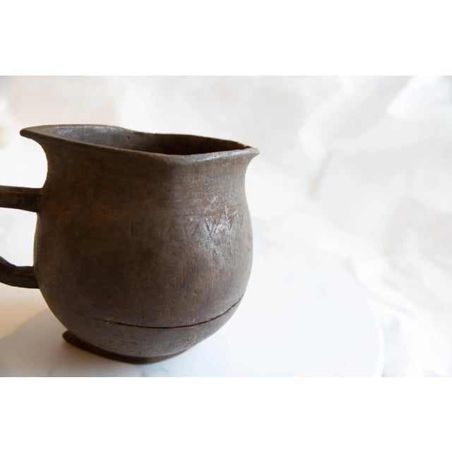 Vintage African Wooden Pitcher For Sale - Image 4 of 9