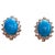 8 Ct Oval Sleeping Beauty Turquoise 1.5ct Diamond Stud Earrings 14 K Yellow Gold For Sale - Image 18 of 18