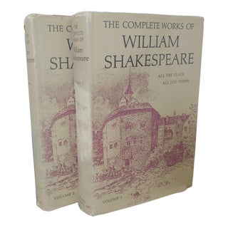 1950s the Complete Works of William Shakespeare All the Plays All the Poems Two Volume Set For Sale