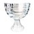Late 20th Century Art Deco Clear Glass Trifle Pedestal Bowl For Sale