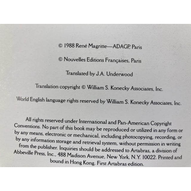 Magritte by Jacques Meuris 1988 1st Edition Hardcover Art Book For Sale - Image 9 of 13