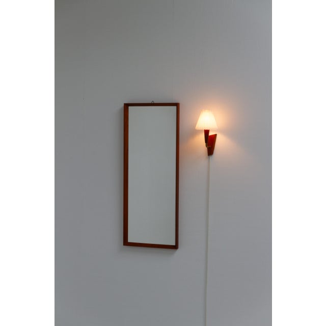 Mid-Century Danish Teak Hallway Mirror and Sconce, 1950s, Set of 2 For Sale - Image 17 of 18