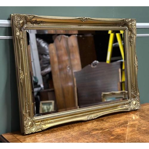 Gold Vintage Gilt Wall Hanging Overmantel Mirror For Sale - Image 8 of 10